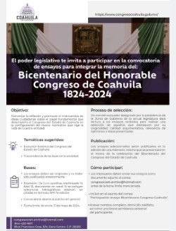 Invitan a participar con ensayo en el marco del Bicentenario del Congreso