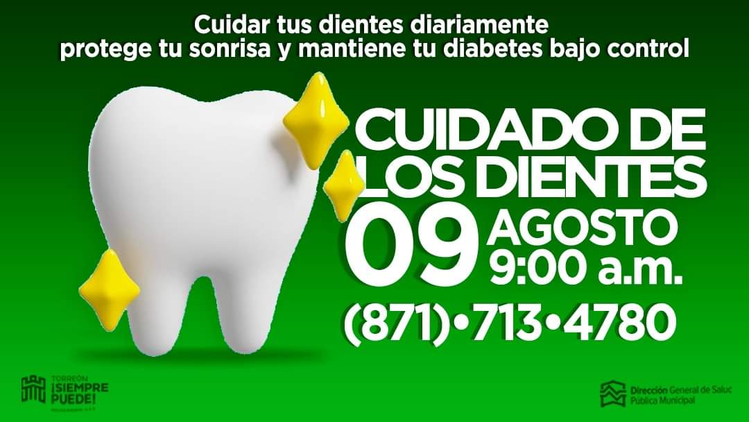 El club diabético de Salud Municipal invita a plática sobre el cuidado de los dientes