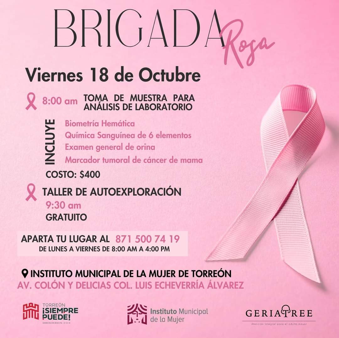 Invitan a la “Brigada Rosa”, en el marco de las acciones contra el cáncer de mama