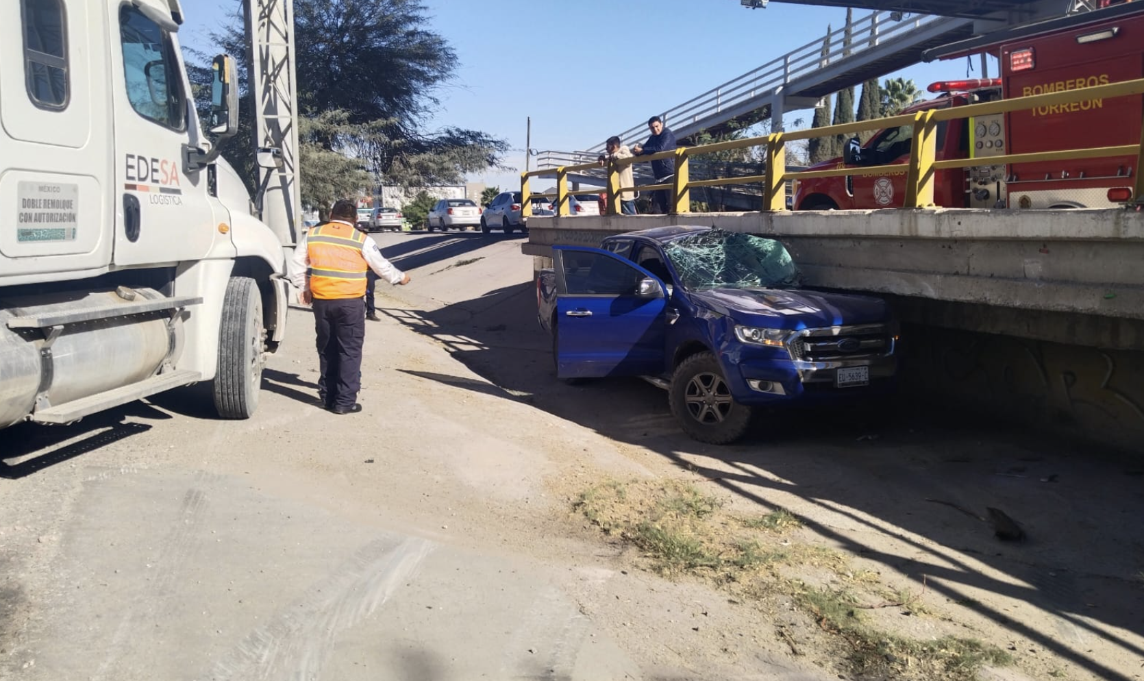 Se produce choque múltiple en el Periférico de Torreón