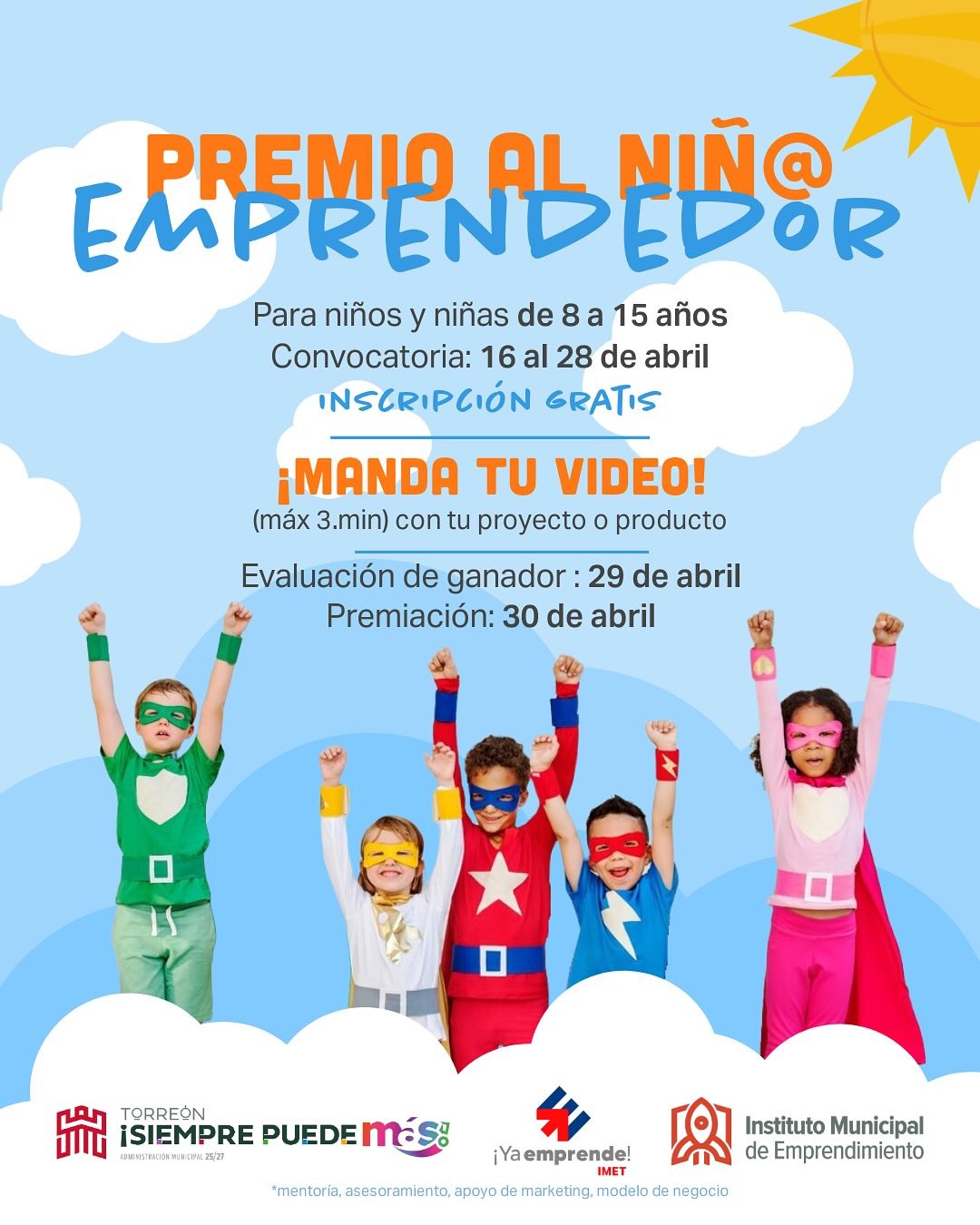 Abren convocatoria para el concurso de innovación infantil EMPRENDEkids- IMET