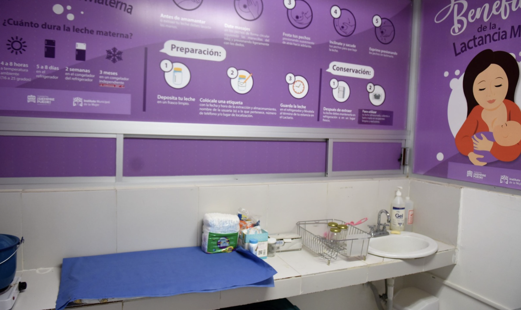 Lactarios ofrecen un área segura y cómoda para las mujeres que acuden a realizar trámites gubernamentales