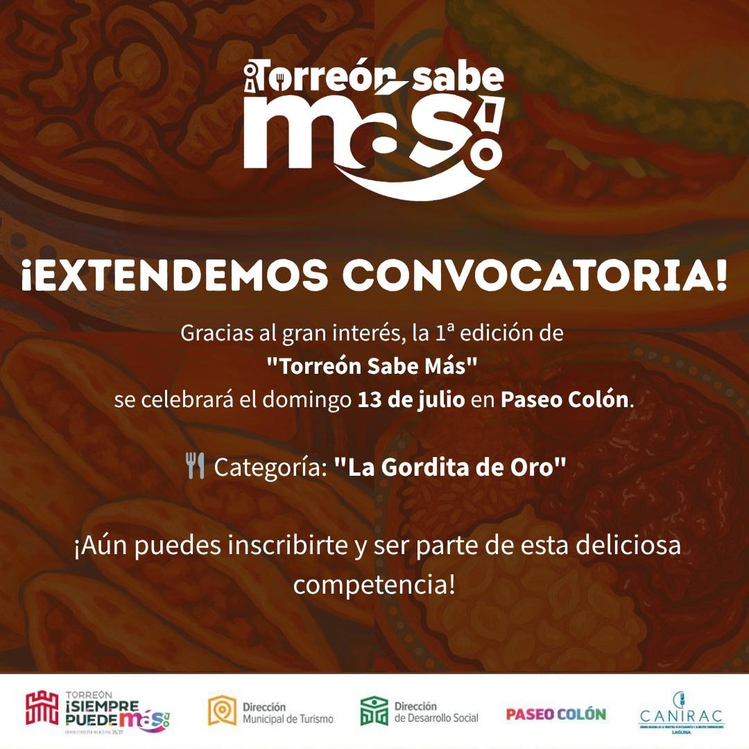 Extienden plazo para la convocatoria del concurso “Torreón Sabe Más”