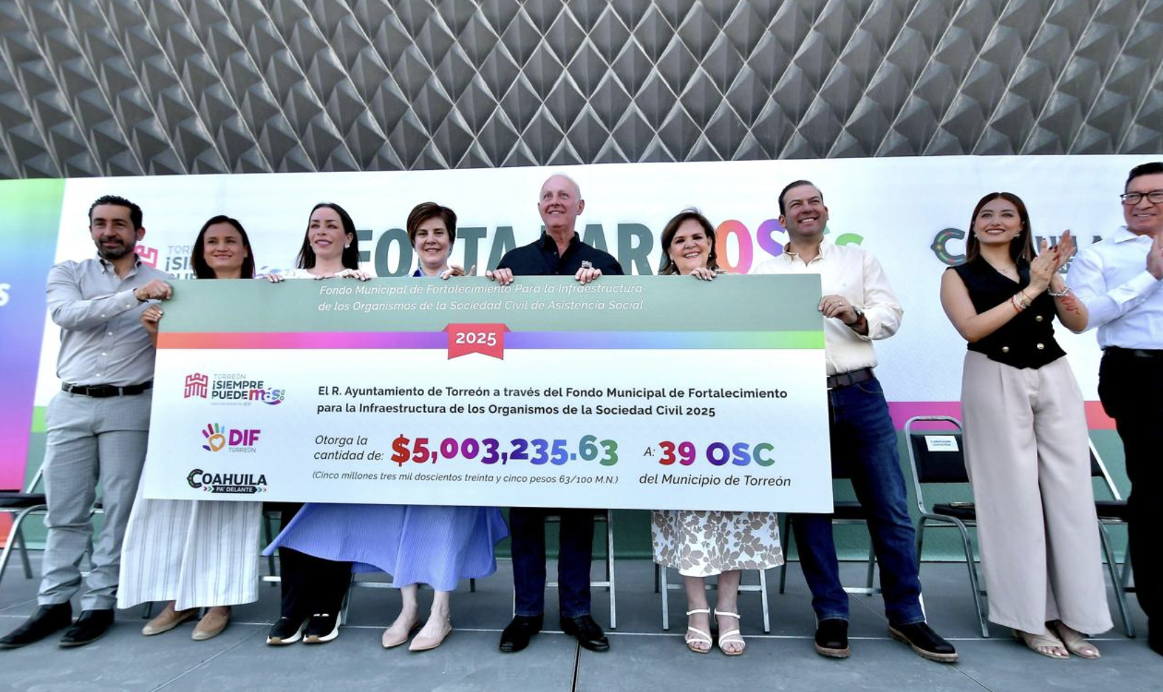 Entrega Román Cepeda recursos del Forta 2025 a 39 organismos de la sociedad civil