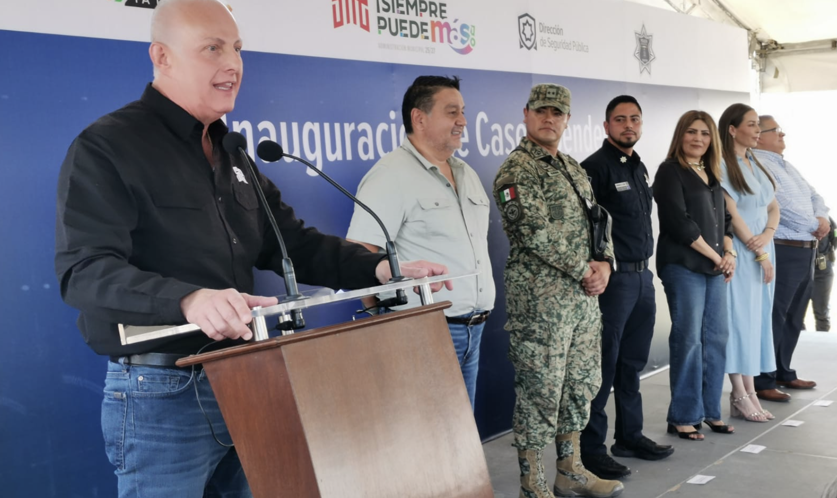 Inauguran caseta de seguridad en Senderos