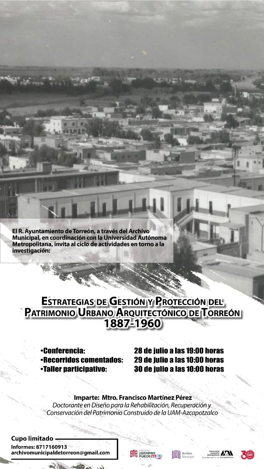 Preparan actividades encaminadas a la protección del patrimonio arquitectónico de Torreón