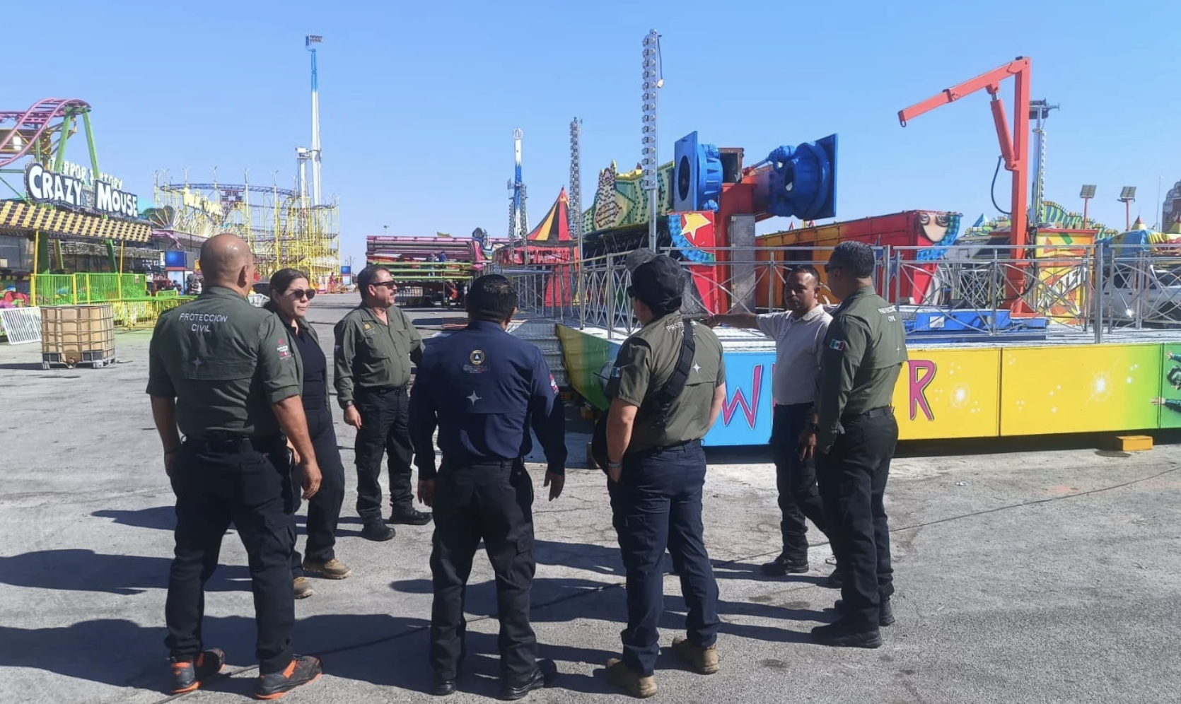 Protección Civil y Bomberos de Torreón lleva a cabo inspección de los juegos mecánicos de la Feria de Torreón 2025