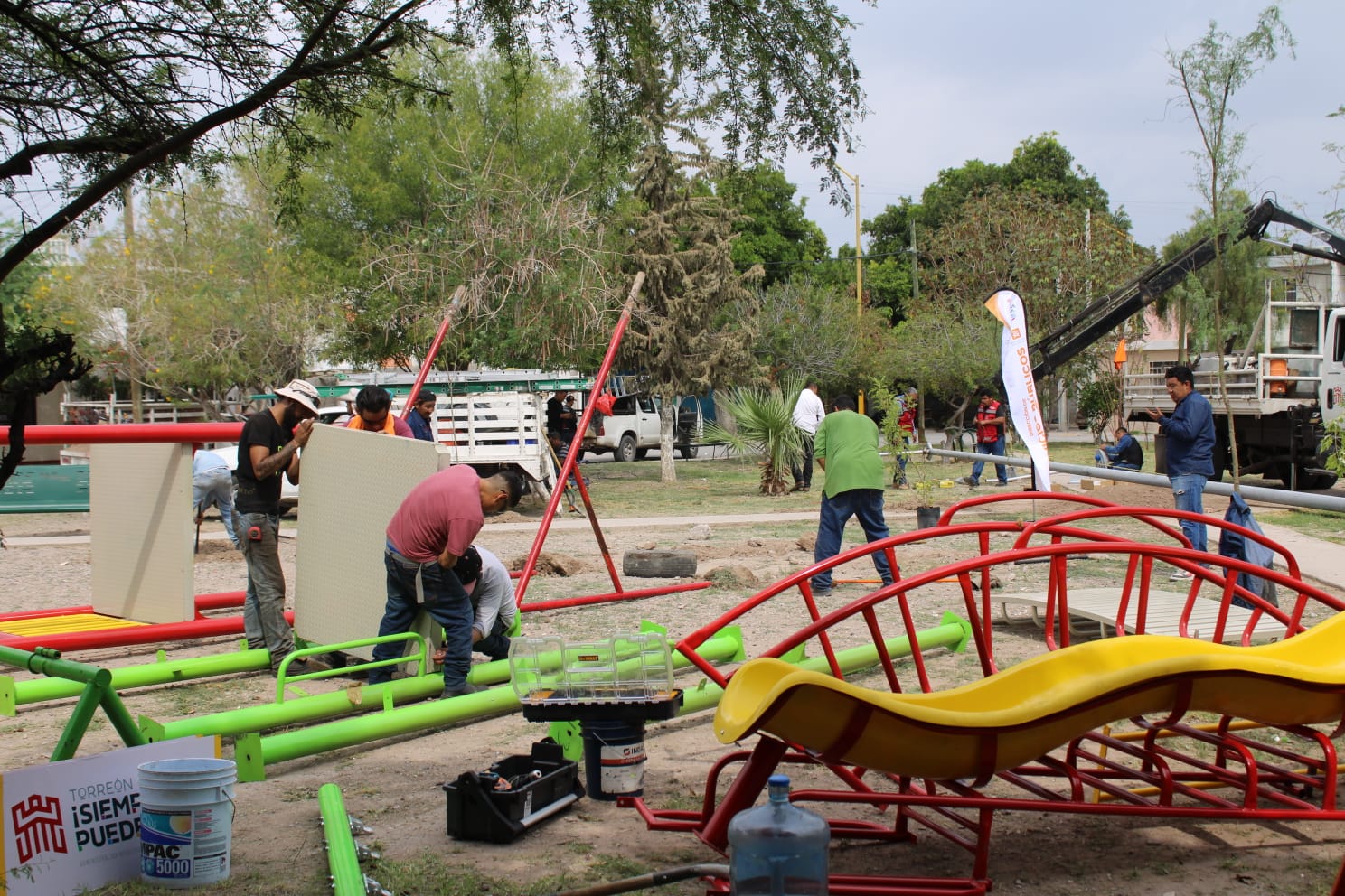 Programa «100 Plazas De 0 a 100» transformó ya 50 espacios públicos en Torreón