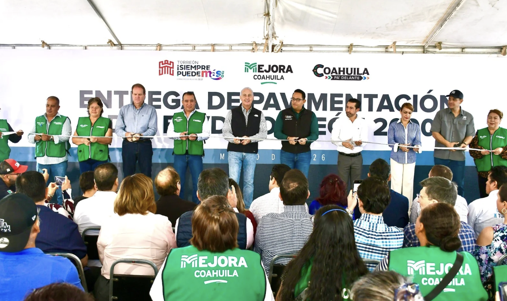Román Cepeda entrega la pavimentación del bulevar Torreón 2000 y prolongación Juárez