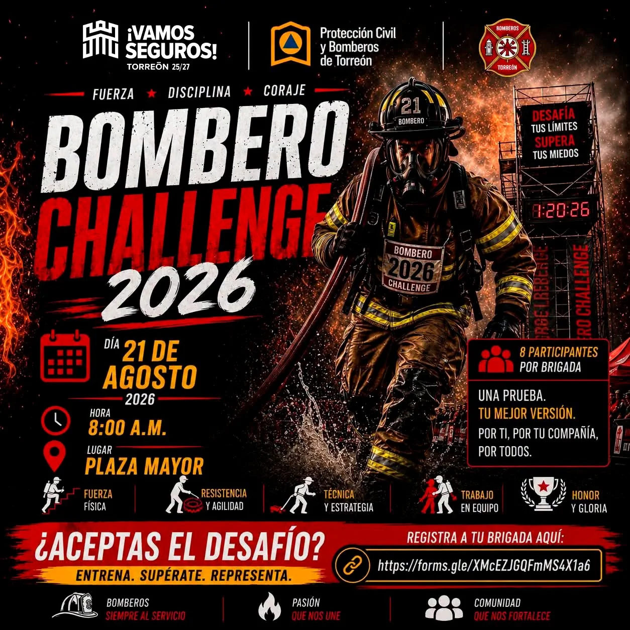 Continúa abierta la convocatoria para el Bombero Challenge 2026
